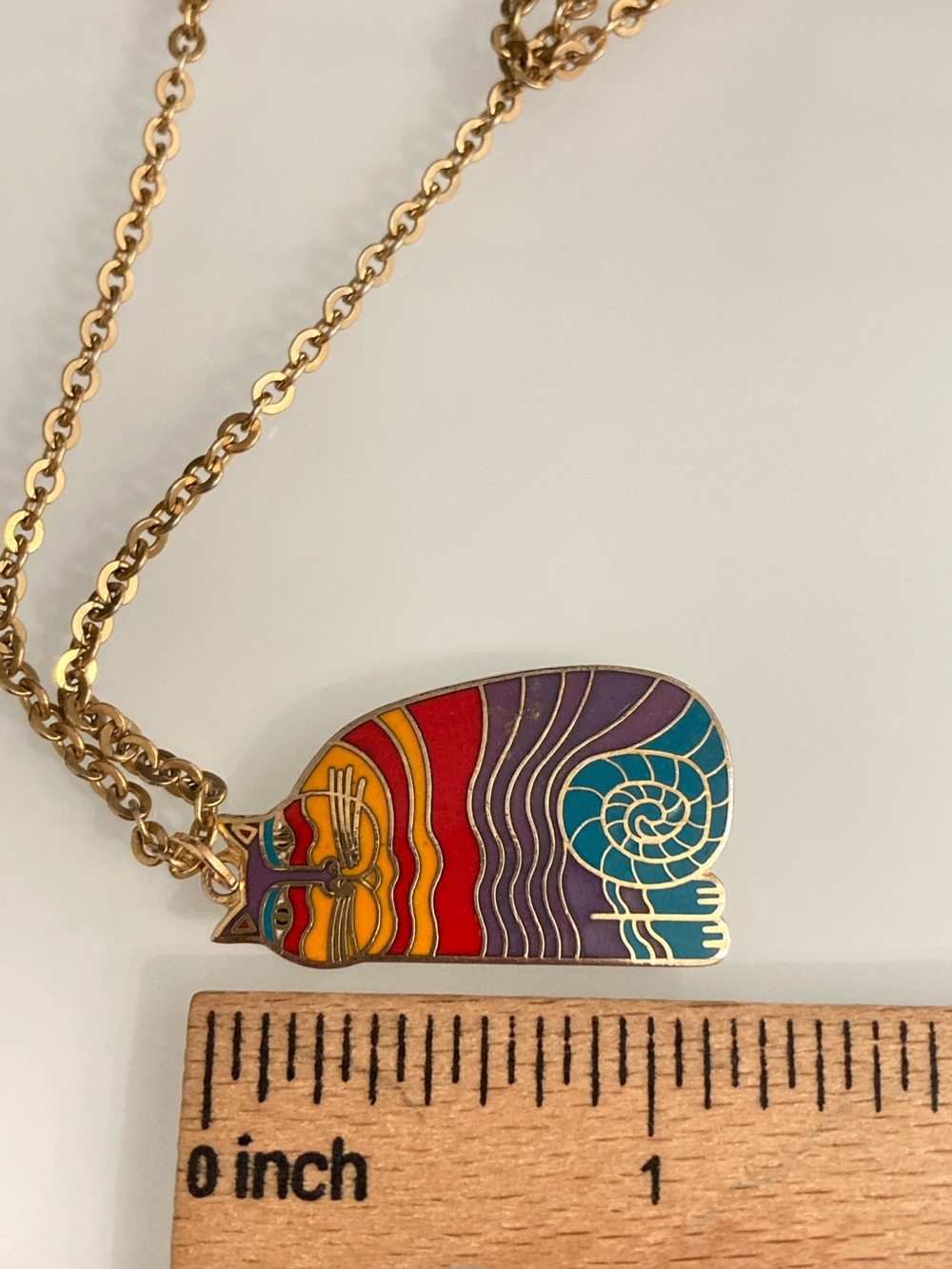 😻 Laurel Burch Rainbow Cat Earring Repurposed Necklace - Picture 4 of 5